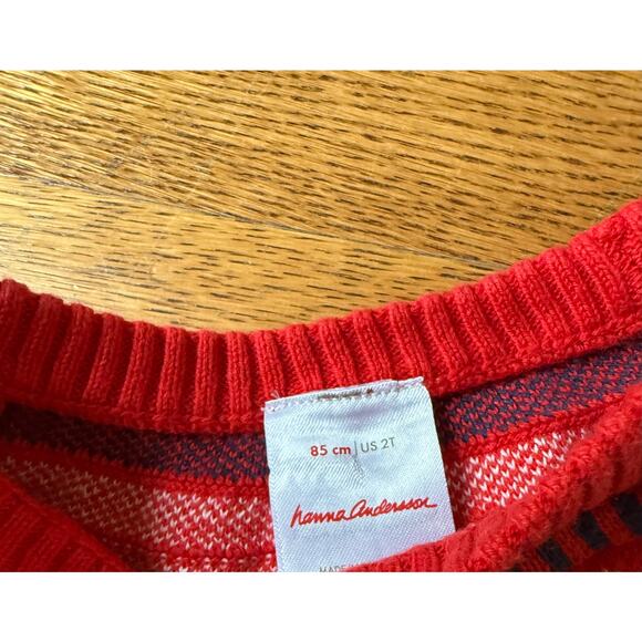 Hanna Andersson Fair Isle Sweater Outfit Size 2 - Picture 3 of 5
